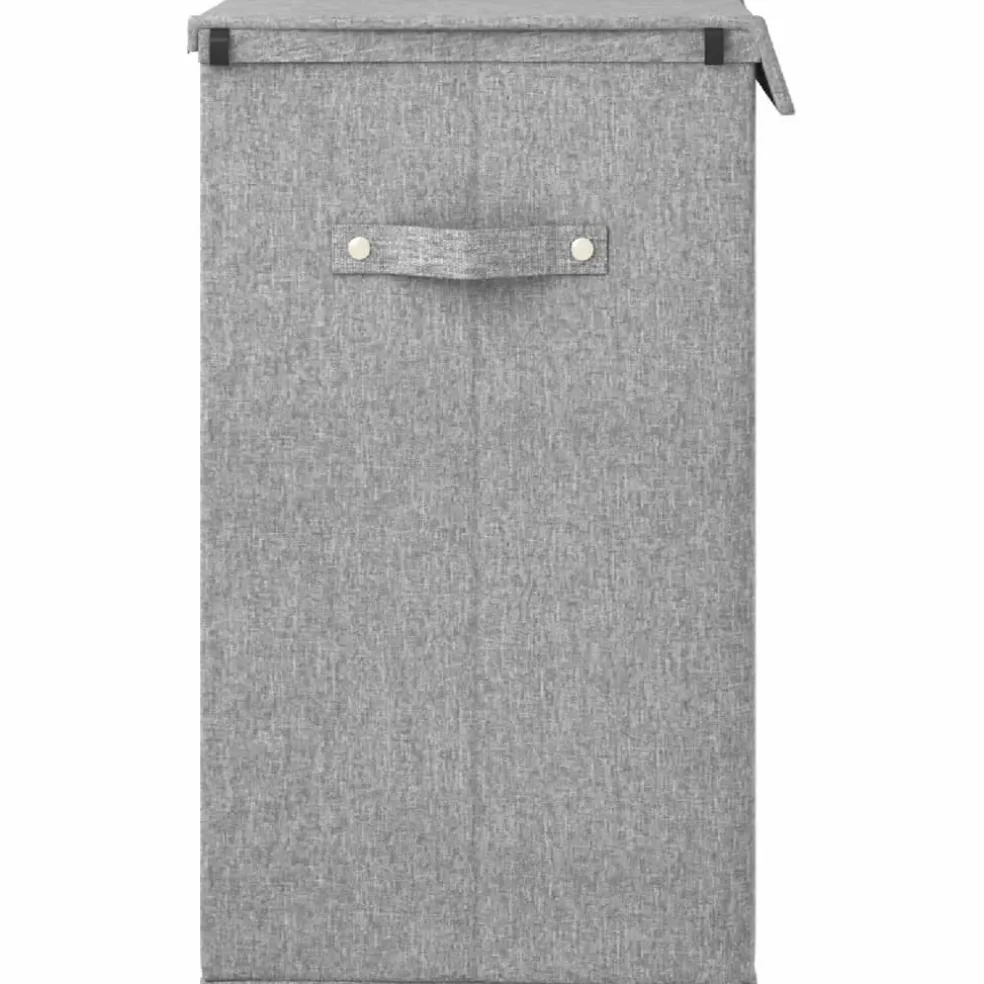 vidaXL Wasmand inklapbaar 26x34,5x59,5 cm kunstlinnen grijs