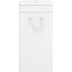 vidaXL Wasmand met 1 vak bamboe wit