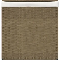 vidaXL Wasmand met 2 vakken 53x35x57 cm poly rattan