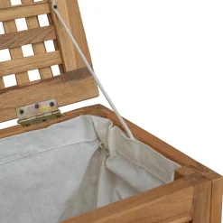 vidaXL Wasmand Naturel Massief Teakhout