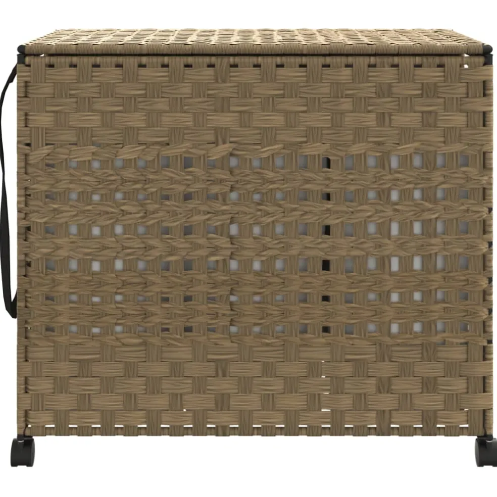 vidaXL Wasmand op wielen 66x35x60 cm rattan