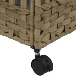 vidaXL Wasmand op wielen 66x35x60 cm rattan