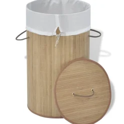 vidaXL Wasmand rond bamboe natuurlijk