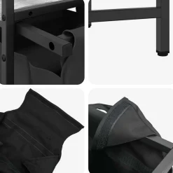vidaXL Wasmand 2 vakken met planken grijs sonoma eiken