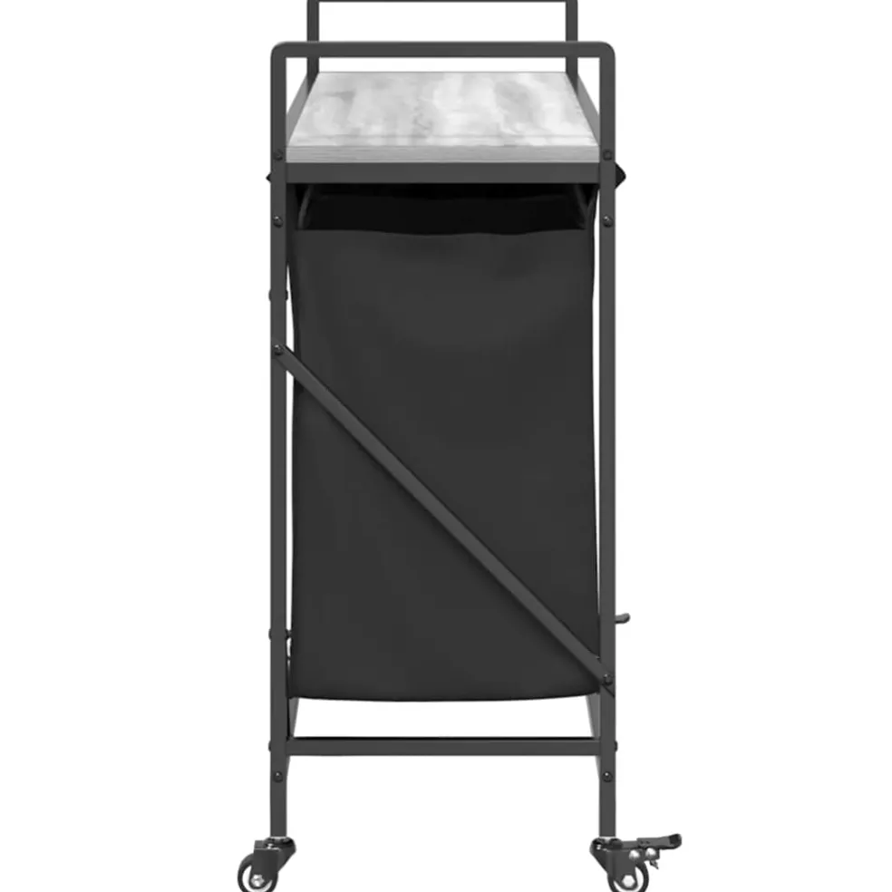 vidaXL Wasmand 3 vakken met planken grijs sonoma eiken
