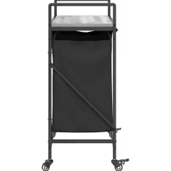 vidaXL Wasmand 2 vakken met planken grijs sonoma eiken