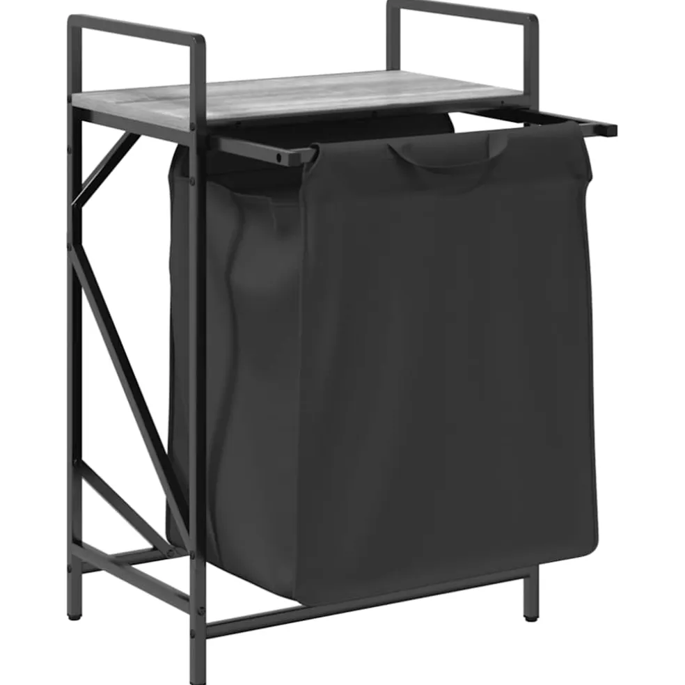 vidaXL Wasmand 1 vak met plank grijs sonoma eiken