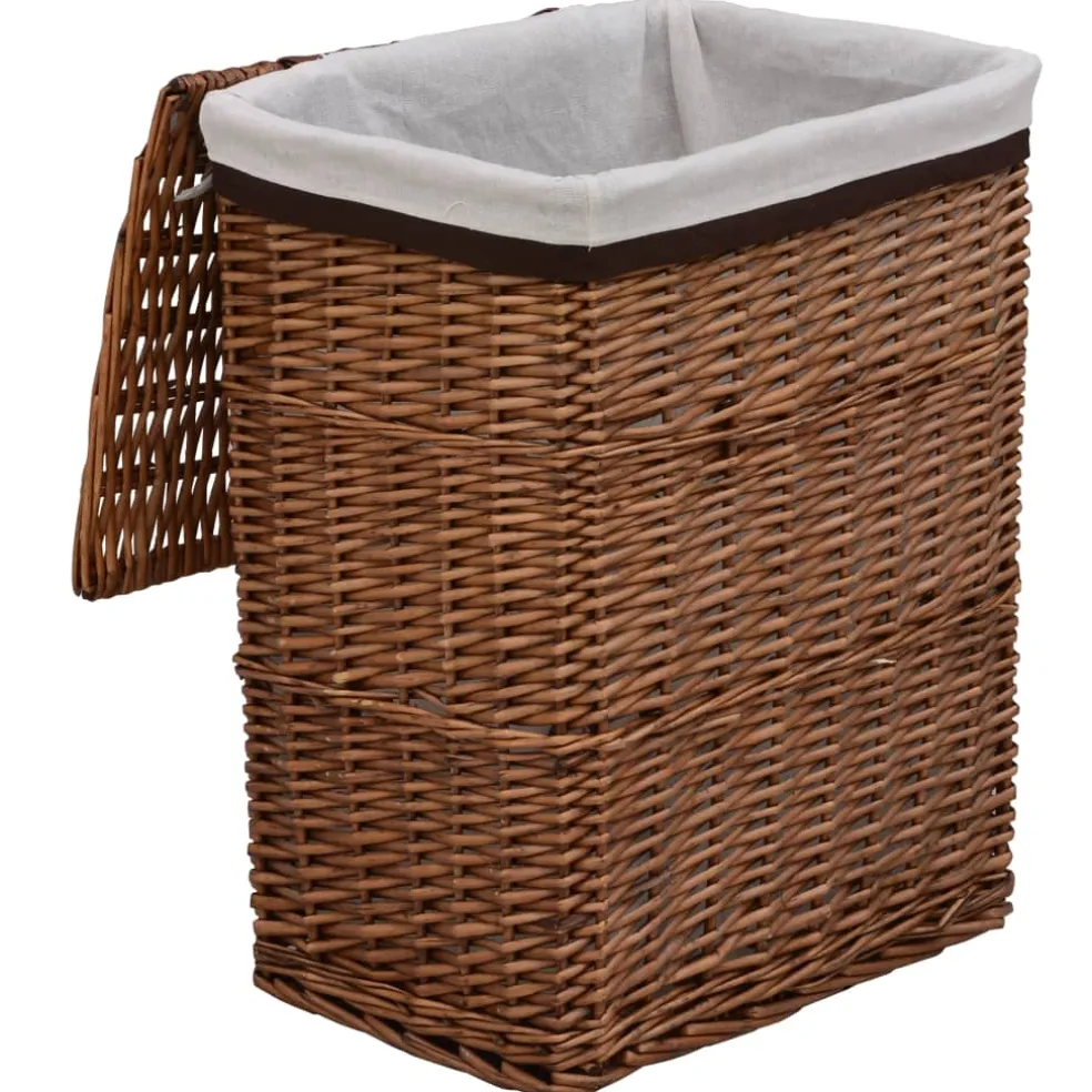vidaXL Wasmand wilgen bruin