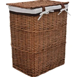 vidaXL Wasmand wilgen bruin