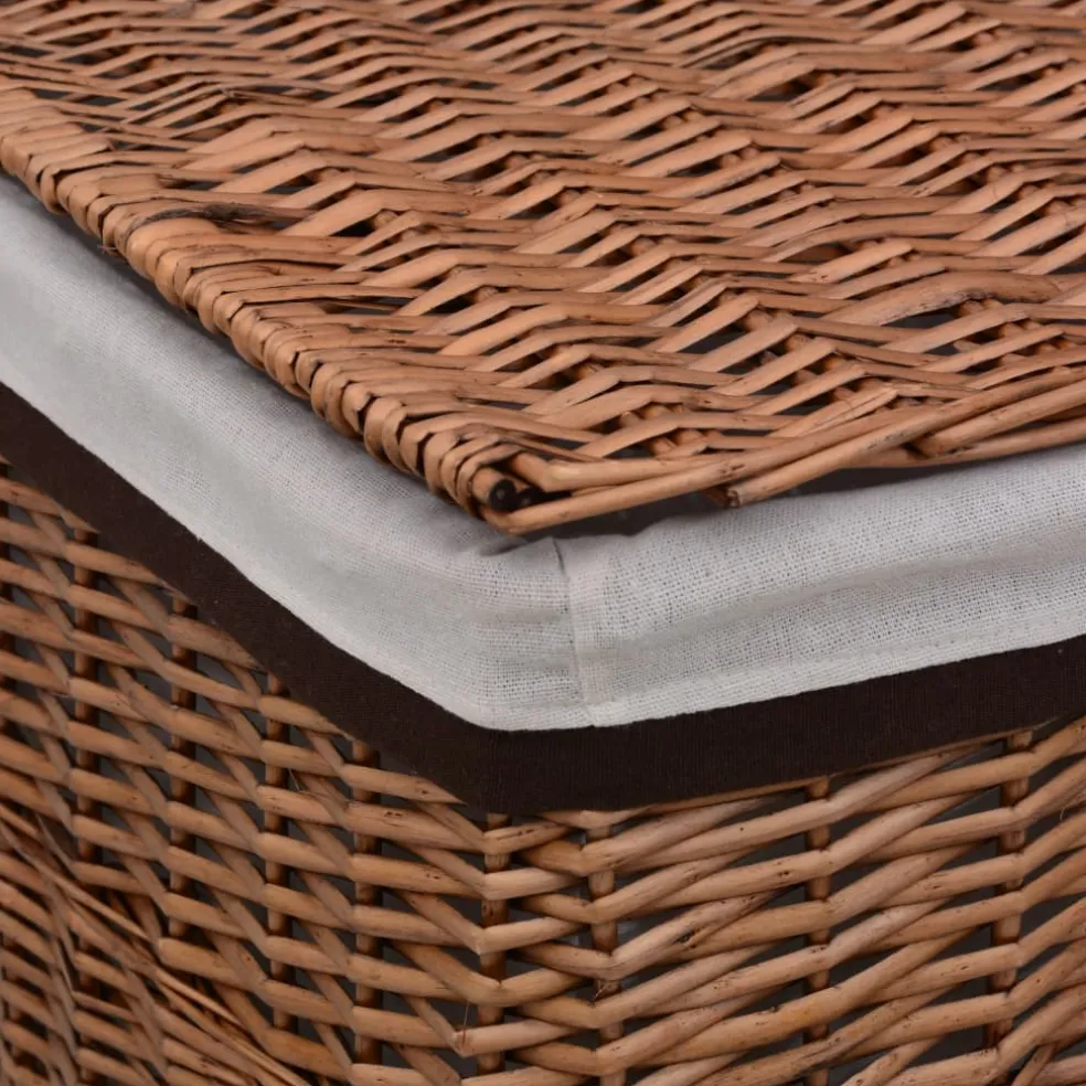 vidaXL Wasmand wilgen bruin