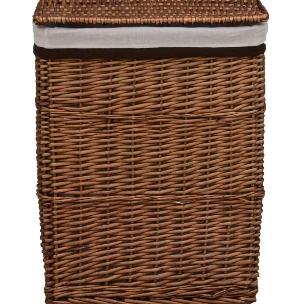 vidaXL Wasmand wilgen bruin