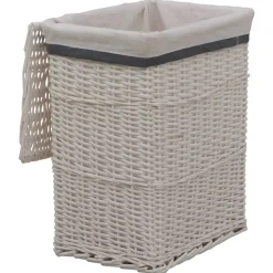 vidaXL Wasmand wilgen wit