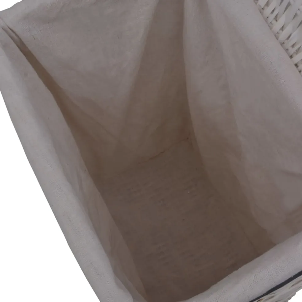 vidaXL Wasmand wilgen wit