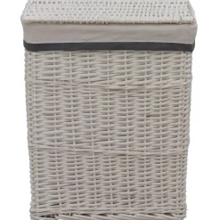 vidaXL Wasmand wilgen wit