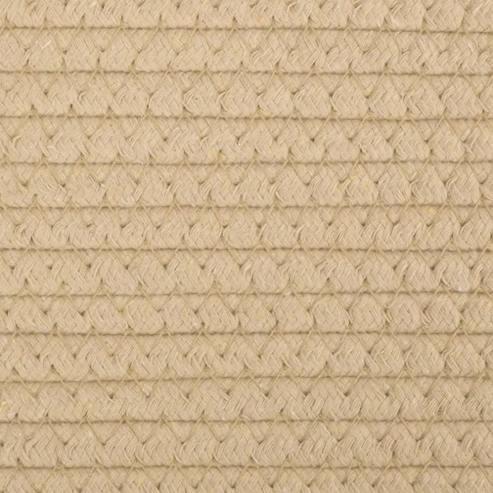 vidaXL Wasmand Ø 55x36 cm katoen beige en wit