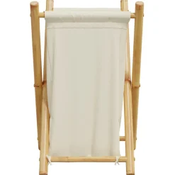 vidaXL Wasmand 41,5x36x63,5 cm bamboe crèmewit