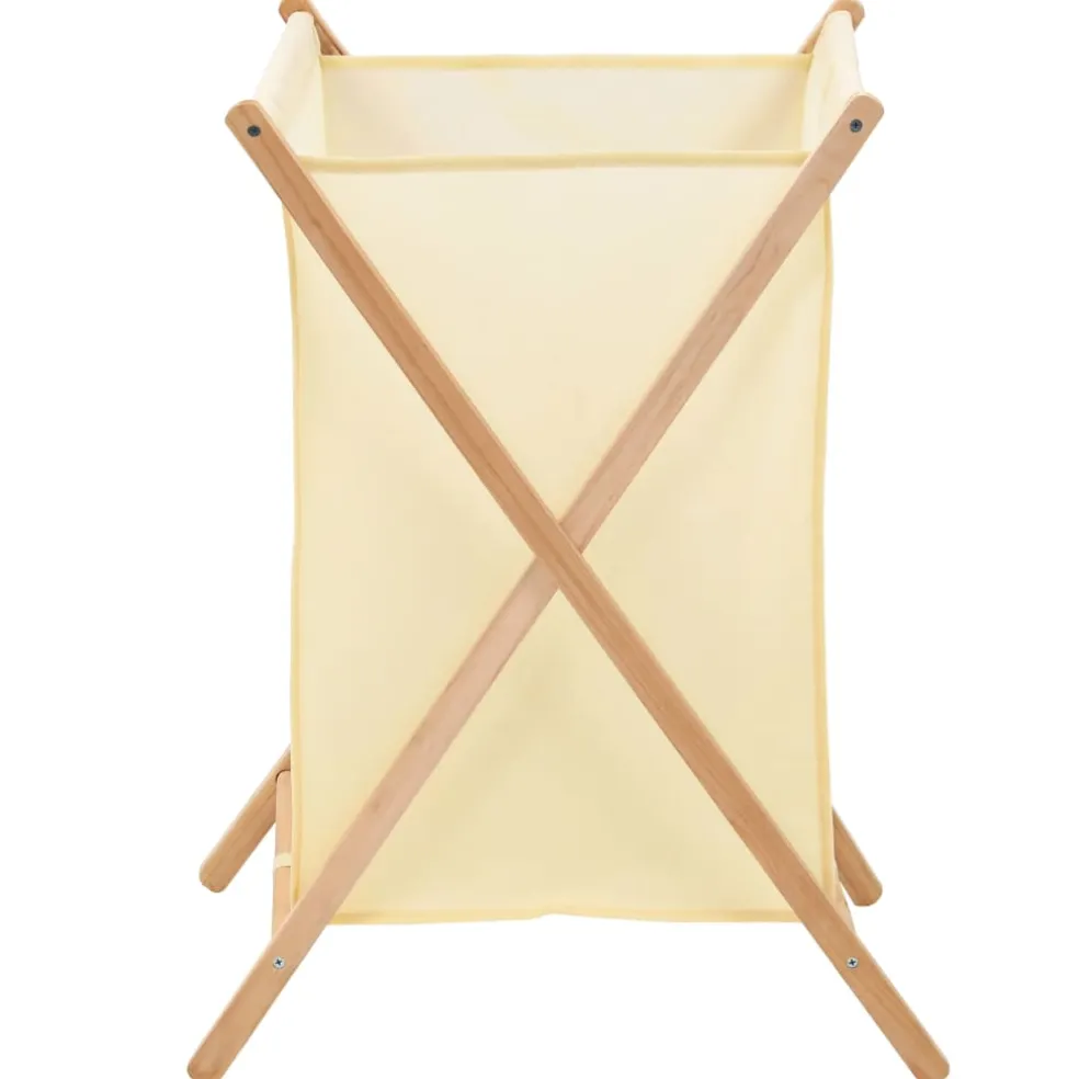 vidaXL Wasmand 42x41x64 cm cederhout en stof beige