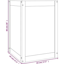 vidaXL Wasmand 44x44x66 cm massief grenenhout honingbruin