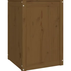 vidaXL Wasmand 44x44x66 cm massief grenenhout honingbruin
