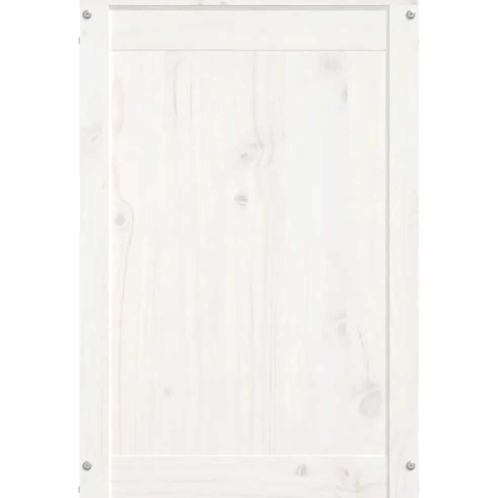 vidaXL Wasmand 44x44x66 cm massief grenenhout wit