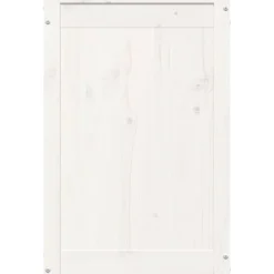 vidaXL Wasmand 44x44x66 cm massief grenenhout wit