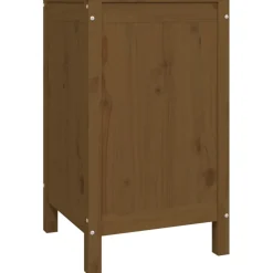 vidaXL Wasmand 44x44x76 cm massief grenenhout honingbruin