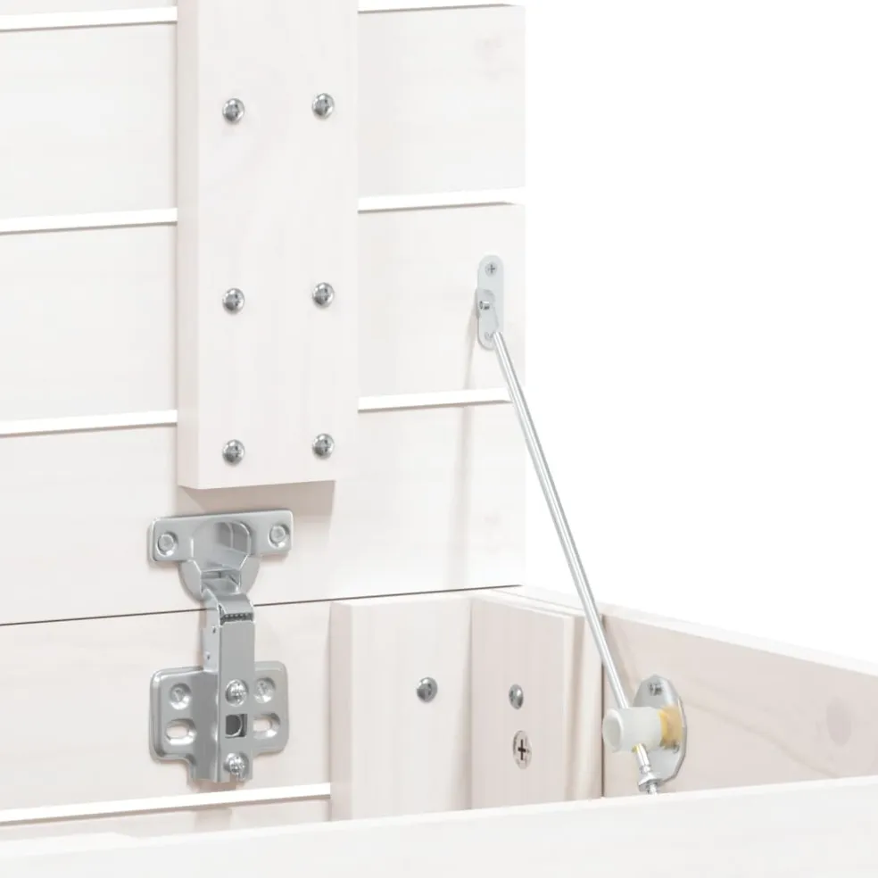 vidaXL Wasmand 44x44x76 cm massief grenenhout wit