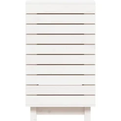 vidaXL Wasmand 44x44x76 cm massief grenenhout wit