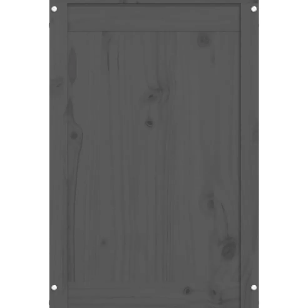 vidaXL Wasmand 44x44x66 cm massief grenenhout grijs