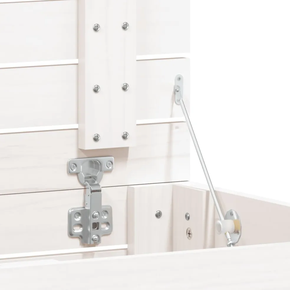 vidaXL Wasmand 88,5x44x66 cm massief grenenhout wit