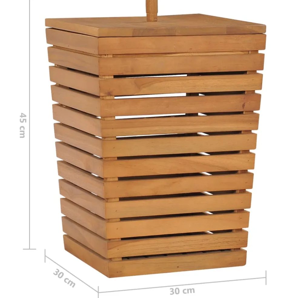 vidaXL Wasmand 30x30x45 cm massief teakhout