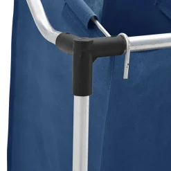 vidaXL Wassorteerder met 3 zakken staal blauw