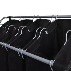 vidaXL Wassorteerders met zakken 2 st zwart en grijs