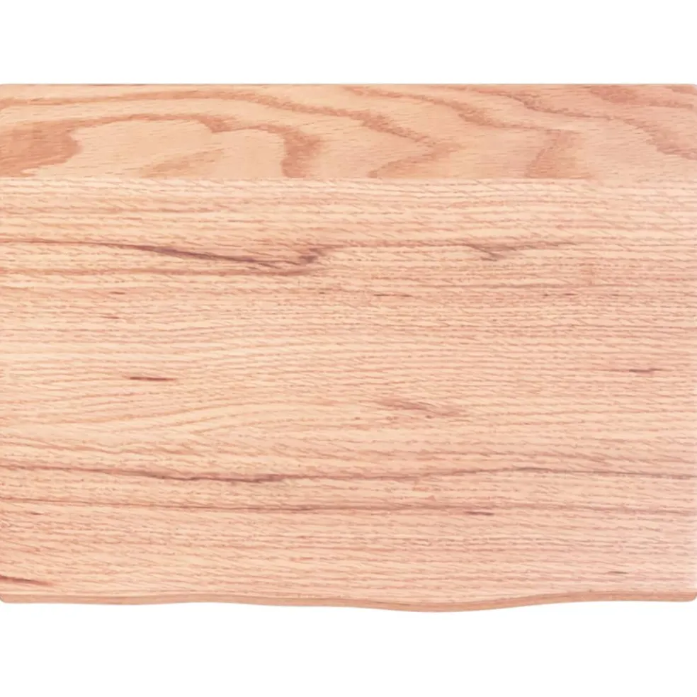 vidaXL Wastafelblad 40x30x2 behandeld massief hout lichtbruin