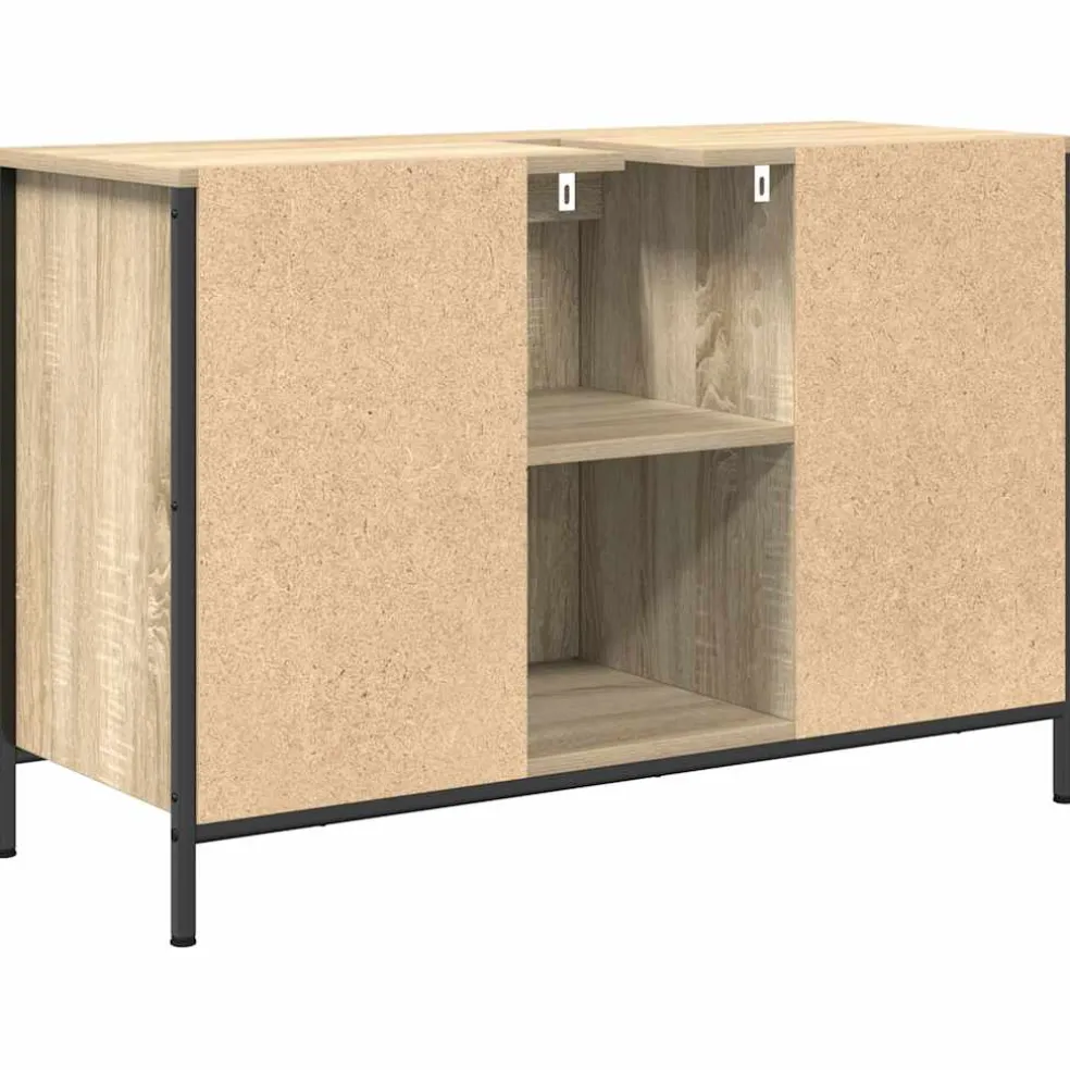 vidaXL Wastafelkast met lades 90x34,5x60 cm sonoma eikenkleurig