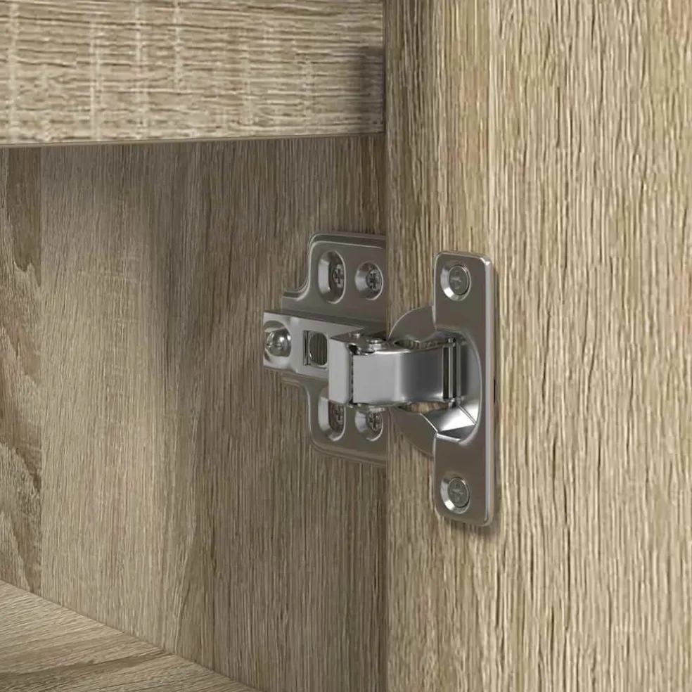 vidaXL Wastafelkast met lades 90x34,5x60 cm sonoma eikenkleurig