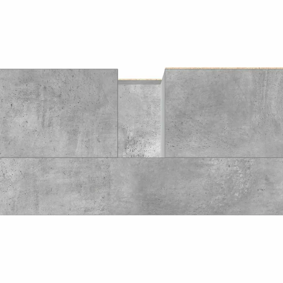 vidaXL wastafelkast 65x33x60 cm bewerkt hout betongrijs