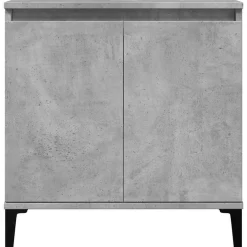 vidaXL Wastafelkast 58x33x60 cm bewerkt hout betongrijs