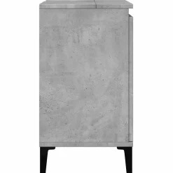 vidaXL Wastafelkast 58x33x60 cm bewerkt hout betongrijs
