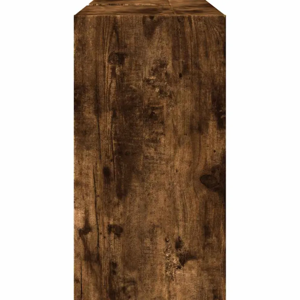 vidaXL Wastafelkast 90x29x55 cm bewerkt hout gerookt eikenkleurig