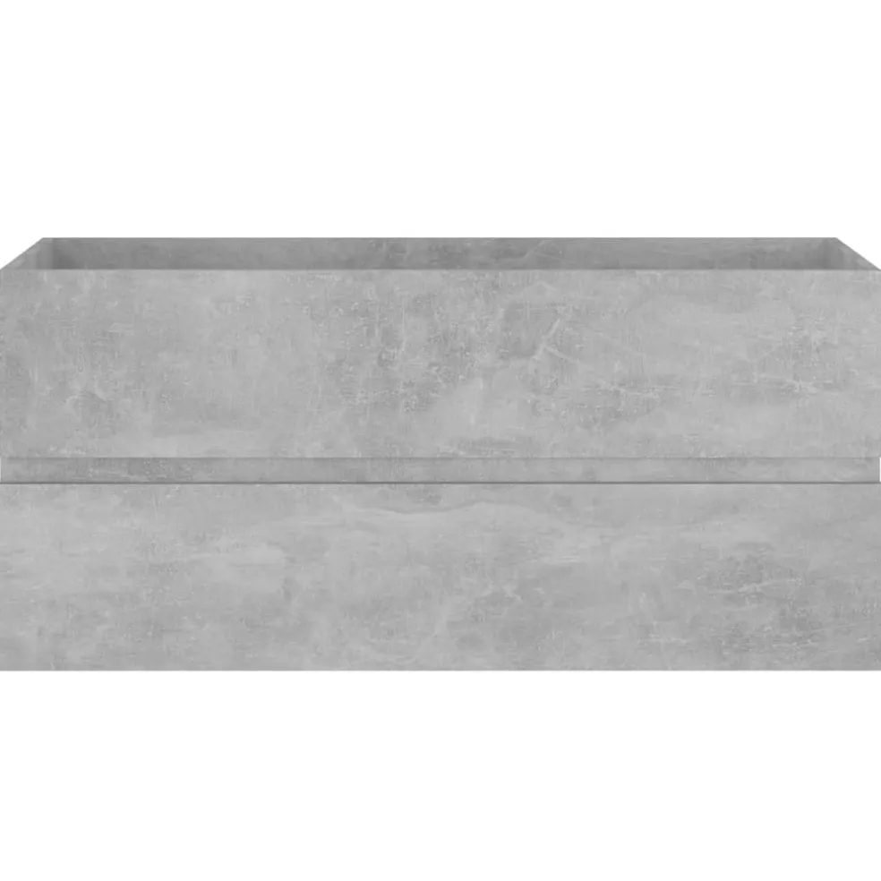 vidaXL Wastafelkast 100x38,5x45 cm bewerkt hout betongrijs
