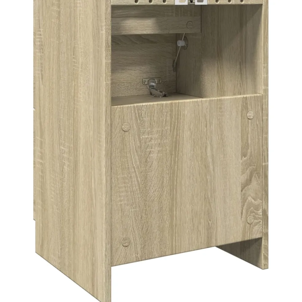 vidaXL Wastafelkast 40x37x59 cm bewerkt hout sonoma eikenkleurig