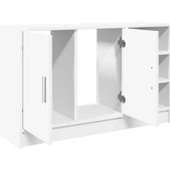 vidaXL Wastafelkast 90x29x55 cm bewerkt hout wit