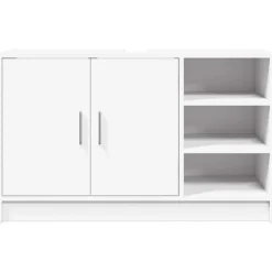 vidaXL Wastafelkast 90x29x55 cm bewerkt hout wit