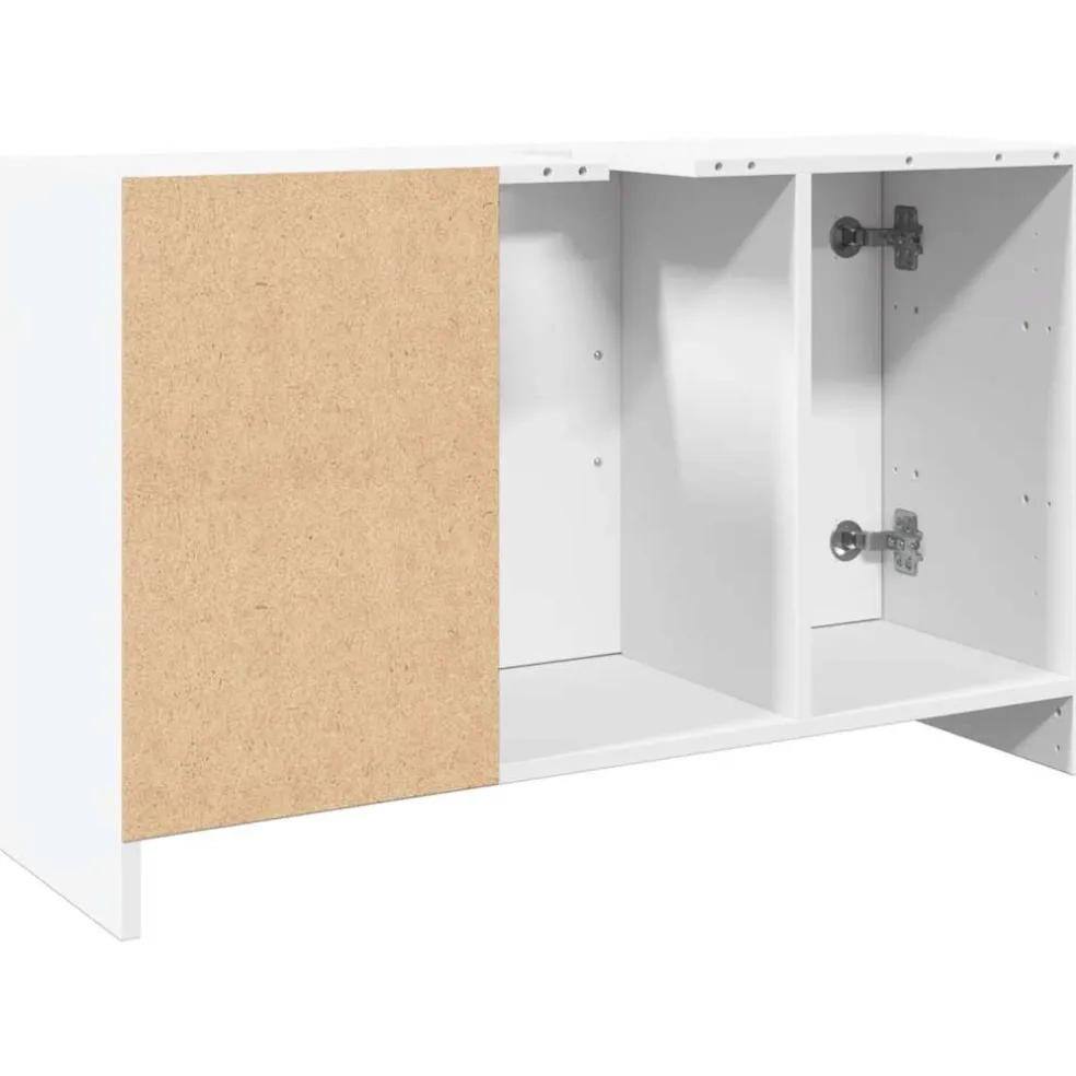 vidaXL Wastafelkast 90x29x55 cm bewerkt hout wit