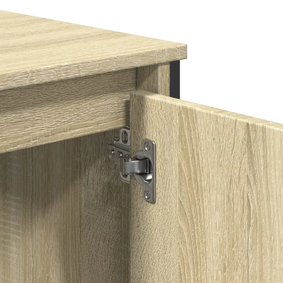 vidaXL Wastafelkast 60x35x60 cm bewerkt hout sonoma eikenkleurig