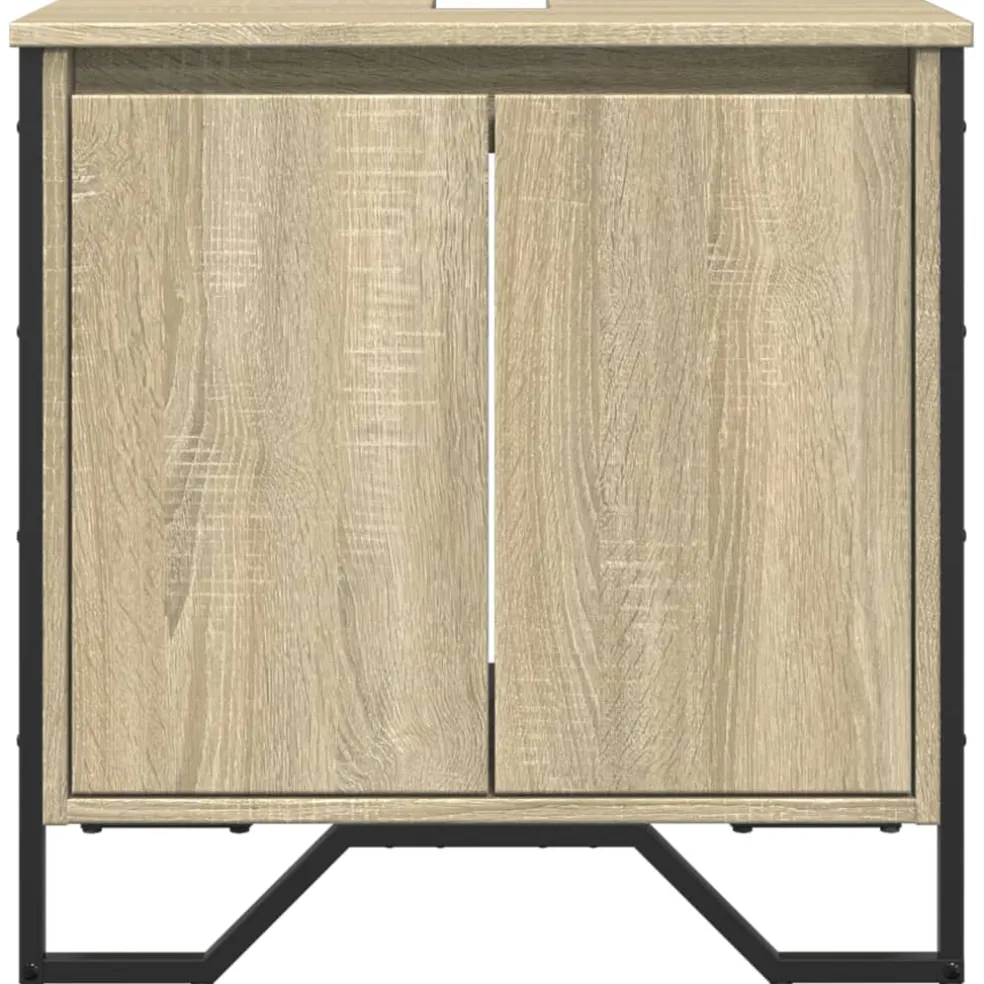 vidaXL Wastafelkast 60x35x60 cm bewerkt hout sonoma eikenkleurig