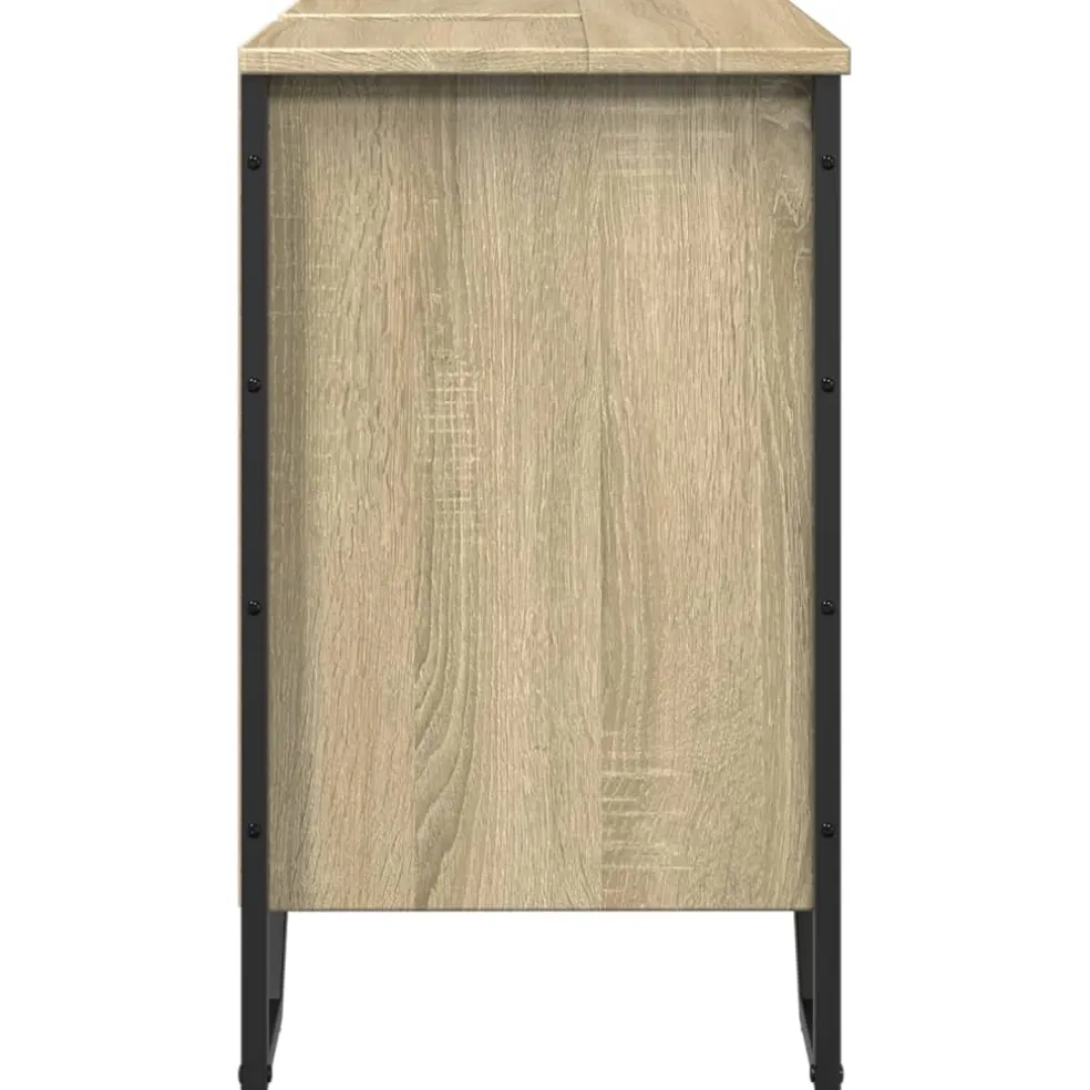 vidaXL Wastafelkast 60x35x60 cm bewerkt hout sonoma eikenkleurig