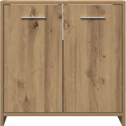 vidaXL Wastafelkast 60x33x60 cm bewerkt hout artisanaal eikenkleurig