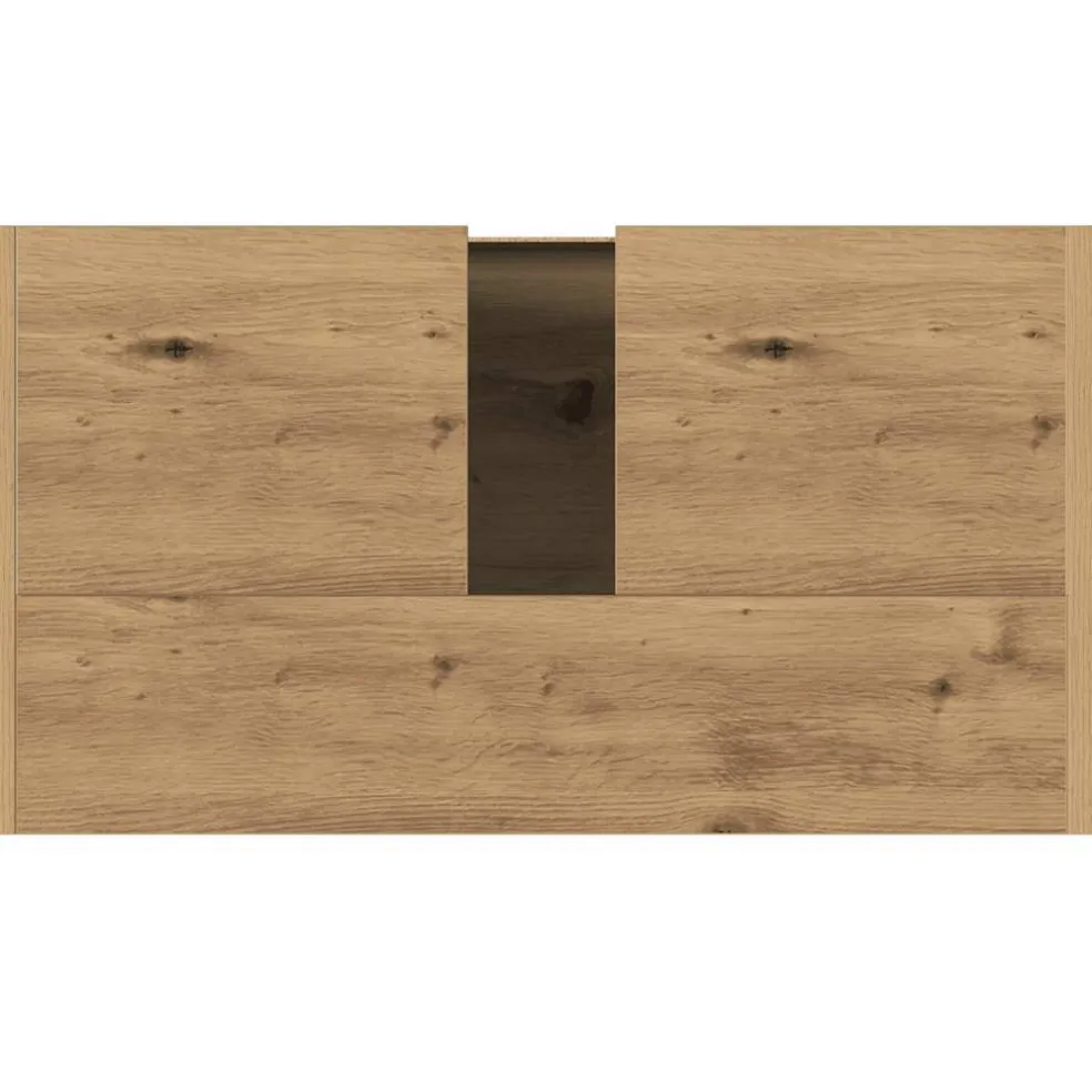 vidaXL Wastafelkast 60x33x60 cm bewerkt hout artisanaal eikenkleurig